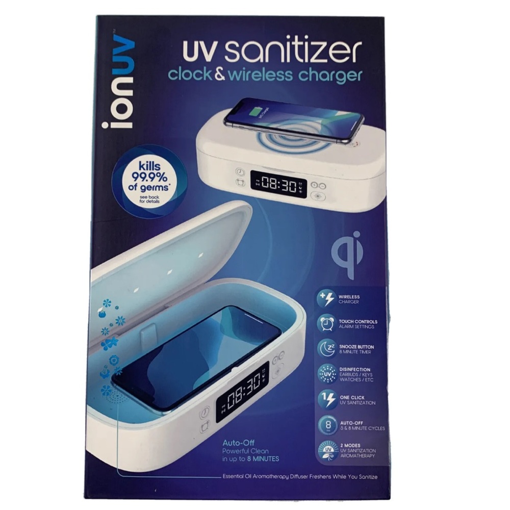 IonUV UV Sanitizer Clock & Wireless Charger